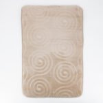 Alfombra Beige con Relieve de Espirales – Ultra Suave