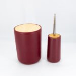 Set de baño  Diseño  Madera Bordo x 6 piezas