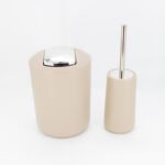 Set de baño Diseño Metal Beige x 6 piezas
