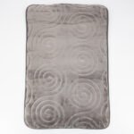 Alfombra Gris con Relieve de Espirales – Ultra Suave
