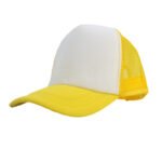 Gorra Trucker Frente Blanco Amarillo