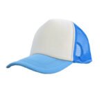Gorra  Trucker Frente Blanco Celeste