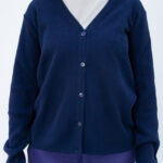 Cárdigan Mujer Sweater con Botones marino