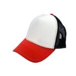 Gorro Trucker tricolor frente Blanco Rojo-Negro