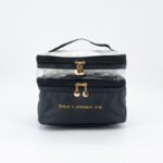 Neceser Doble Compartimento Transparente Negro
