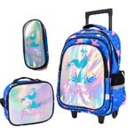 Mochila Carrito C/ Cartuchera y Lunchera Sirena