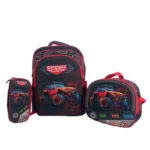 Set de Mochila Cartuchera y Lunchera Truck Rojo