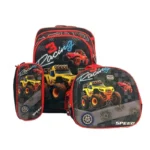 Set de Mochila Cartuchera y Lunchera Truck Amarillo