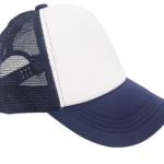Gorro Trucker Infantil frente blanco Azul Marino