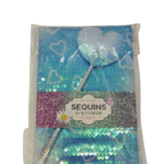 Cuaderno A5 con Lentejuelas+ Lapicera incluida Corazón