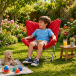 Silla Mariposa Infantil Plegable Acolchada Para Jardín y Camping
