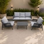 Juego De Jardín Moderno Con Sofá, Sillones Y Mesa