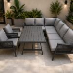 Living Exterior Premium Sofá 6 Cuerpos + 2 Sillones +Mesa