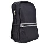 Mochila Urbana Porta Notebook de Poliéster Negro/ Cierre Gris