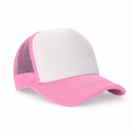 Gorra Trucker Frente Blanco Rosa