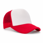 Gorra Trucker Frente Blanco Rojo