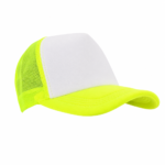 Gorra Trucker Frente Blanco Amarillo Fluo